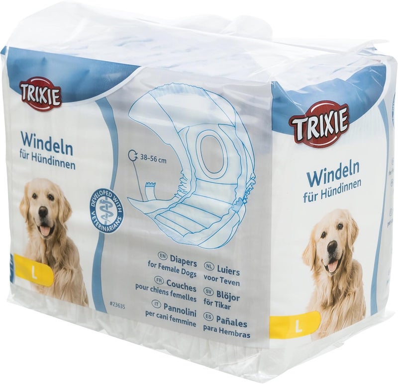 Trixie Diapers for Female Dogs L 38-56cm 12 Pcs - Image 1