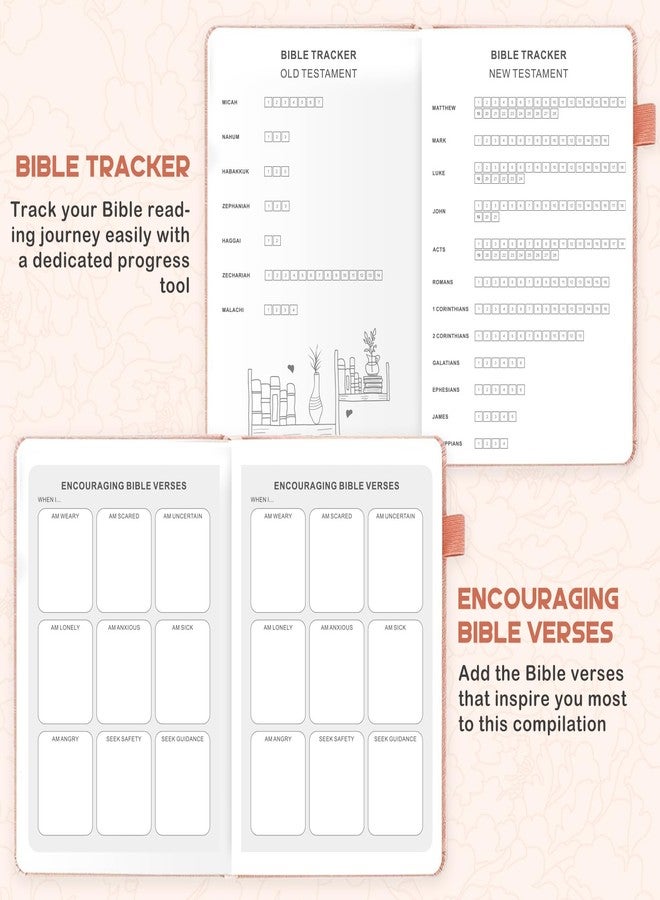 Zorblinx Bible Study Journal & Kit for Women - Christian Prayer Notebook with Sermon Notes | Bible Study Supplies, Devotional Workbook, Verse Tracker & Reflection Log | Premium Leather Cover Gifts, Gold - Image 4