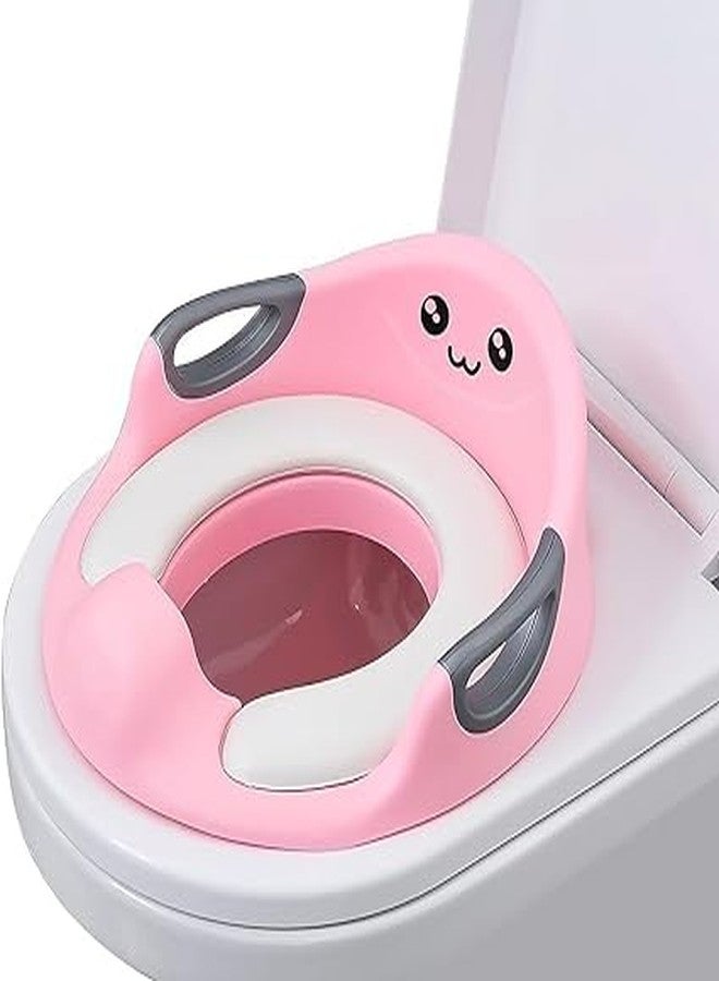 CYROX Potty Training Toilet Seat With Comfortable Cushion Seat for Kids/Children/Baby/Toddler Toilet Training Seat with Detachable Soft Cushion Sturdy Handle and Backrest (1Pcs) - Image 1