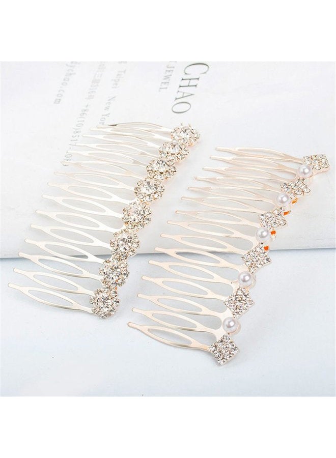 LETSP 2018-2020 The most popular fashion Bridal hair accessories rhinestone pearl alloy hair comb wedding hairpin (01) - Image 5