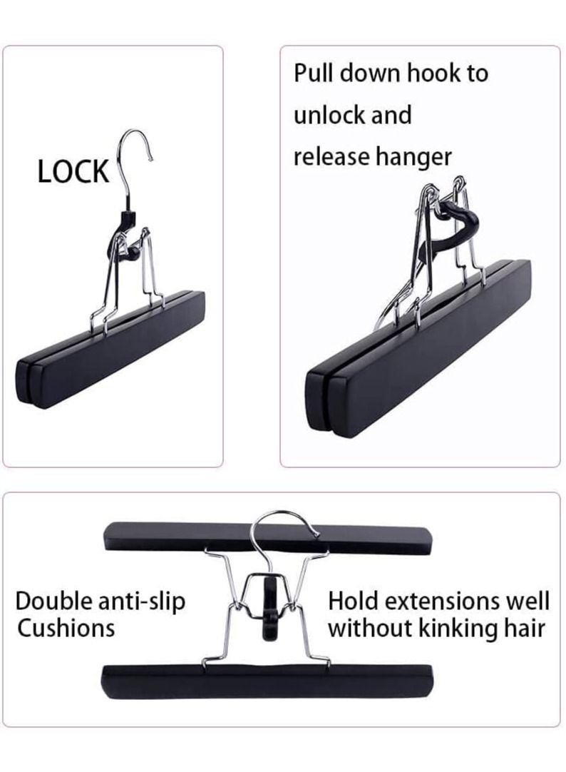 إستيل 2 قطعة من الشعر المستعار المحمولة حقيبة تخزين حقيبة حمل مناسبة لتصفيف الشعر مع خطاف - Image 5