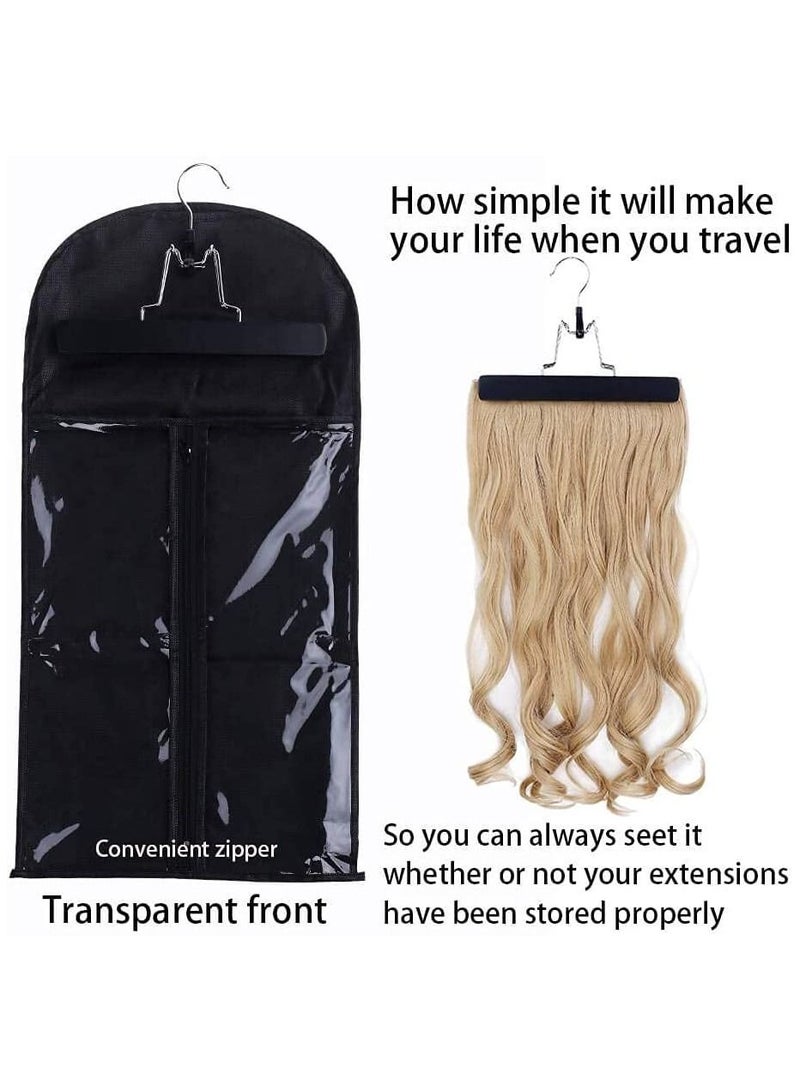 إستيل 2 قطعة من الشعر المستعار المحمولة حقيبة تخزين حقيبة حمل مناسبة لتصفيف الشعر مع خطاف - Image 2