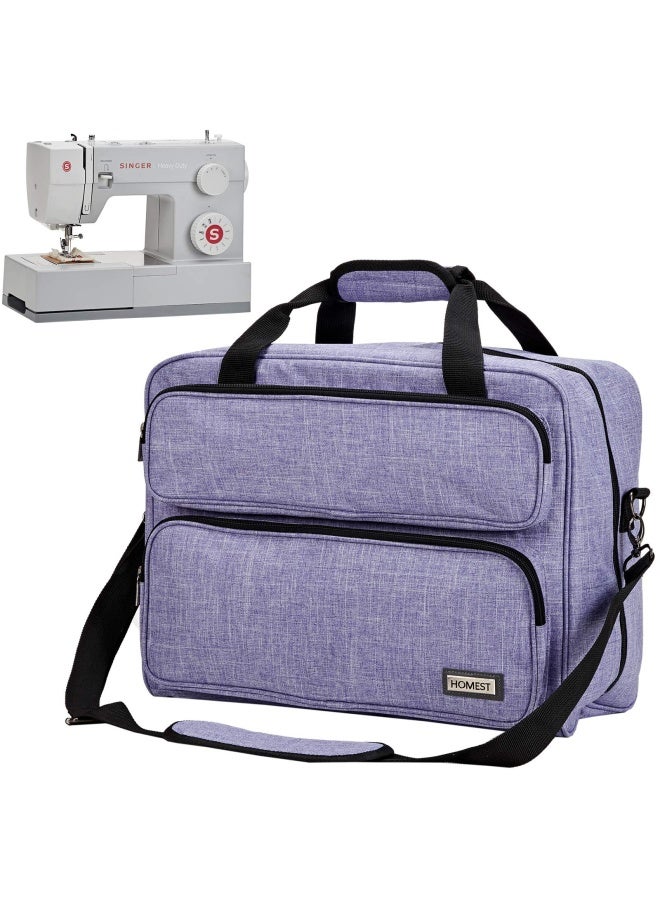 HOMEST Sewing Machine Carrying Case Universal Tote Bag with Shoulder Strap Compatible with Most Standard Singer Brother Janome Purple TRGA0309 - Image 1