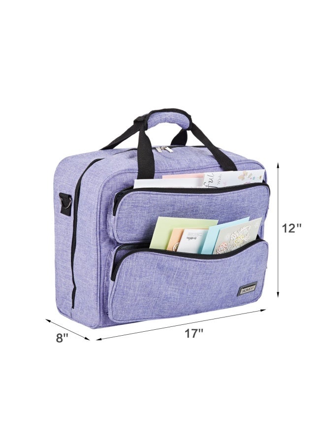 HOMEST Sewing Machine Carrying Case Universal Tote Bag with Shoulder Strap Compatible with Most Standard Singer Brother Janome Purple TRGA0309 - Image 5