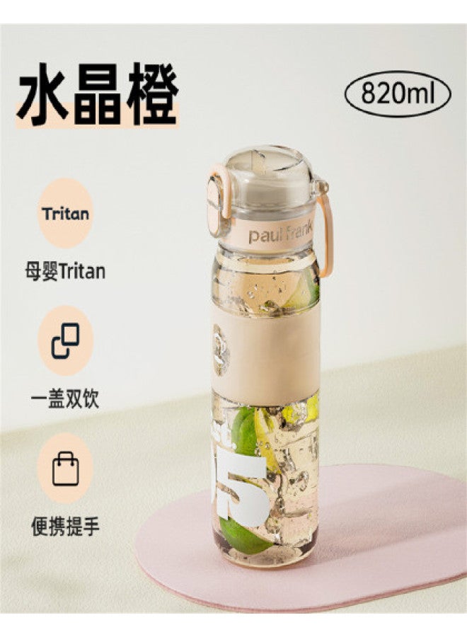 Paul Frank Large Capacity Sports Water Bottle With Straw, High Temperature Resistant Plastic Portable Space Cup For Men And Women In Summer - Image 1
