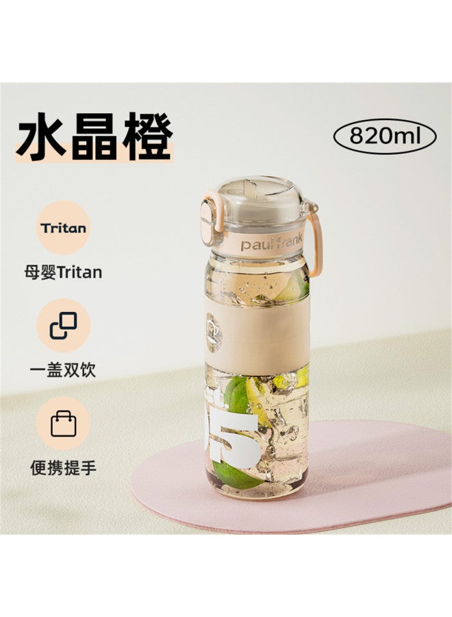 Paul Frank Large Capacity Sports Water Bottle With Straw, High Temperature Resistant Plastic Portable Space Cup For Men And Women In Summer - Image 2