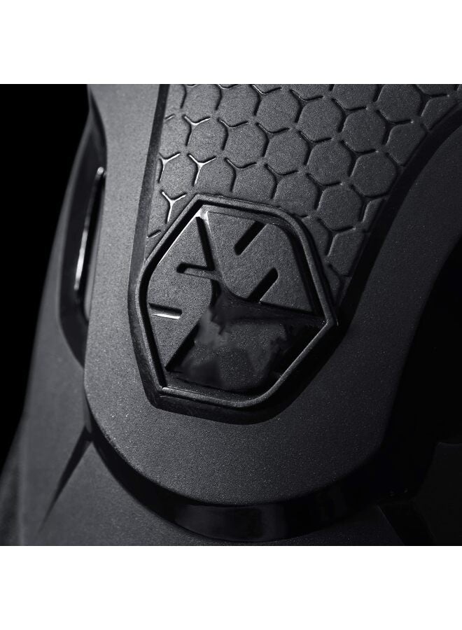 زوج واحد من وسادات واقي الركبة للساق للدراجات النارية باللون الأسود وسادات غطاء الركبة القابلة للتعديل لحماية الدروع لسباقات موتوكروس وركوب الدراجات الجبلية (M) - Image 2