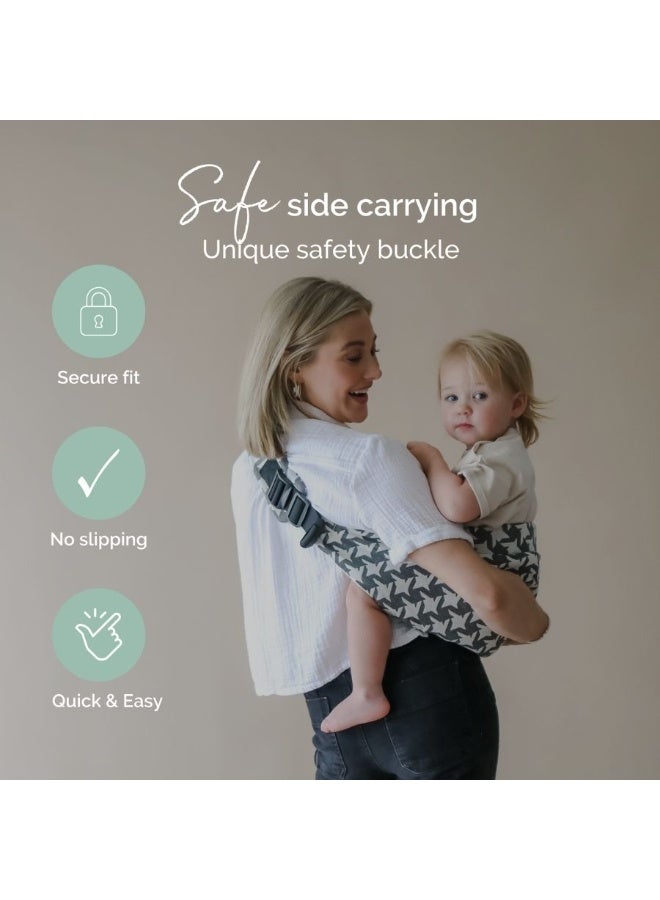boba Buddy Toddler Side Sling Baby Carrier Houndstooth - Image 5