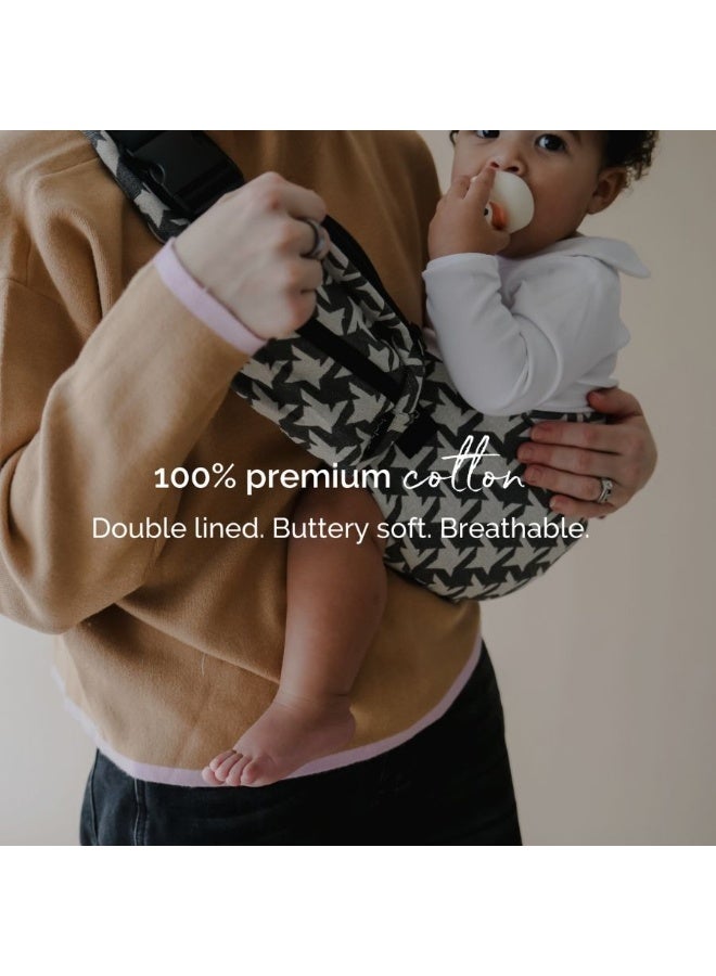 boba Buddy Toddler Side Sling Baby Carrier Houndstooth - Image 4