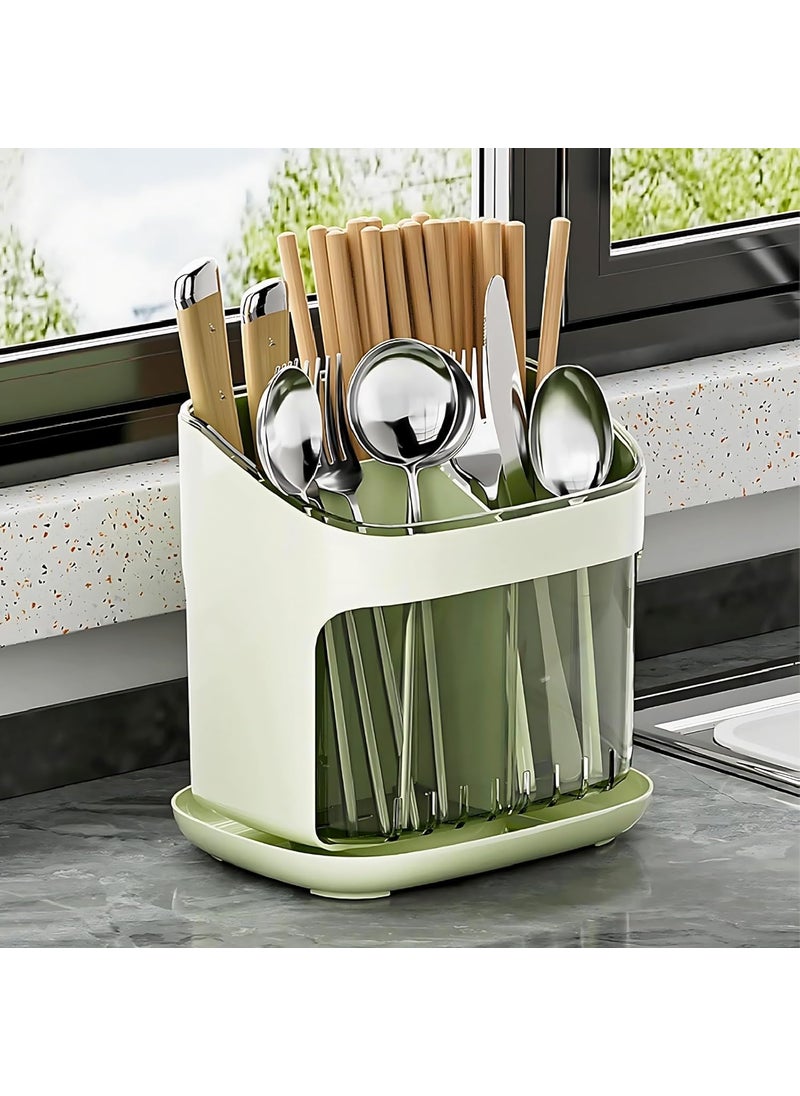 Seadra Seadra Chopsticks Drainer Chopsticks Drain Cage Kitchen Utensil Drainer Rack For Countertop Flatware Storage Rack Kitchen Organizer Chopsticks Spoons Forks And Knives Space Saving Storage Cage  - Image 1