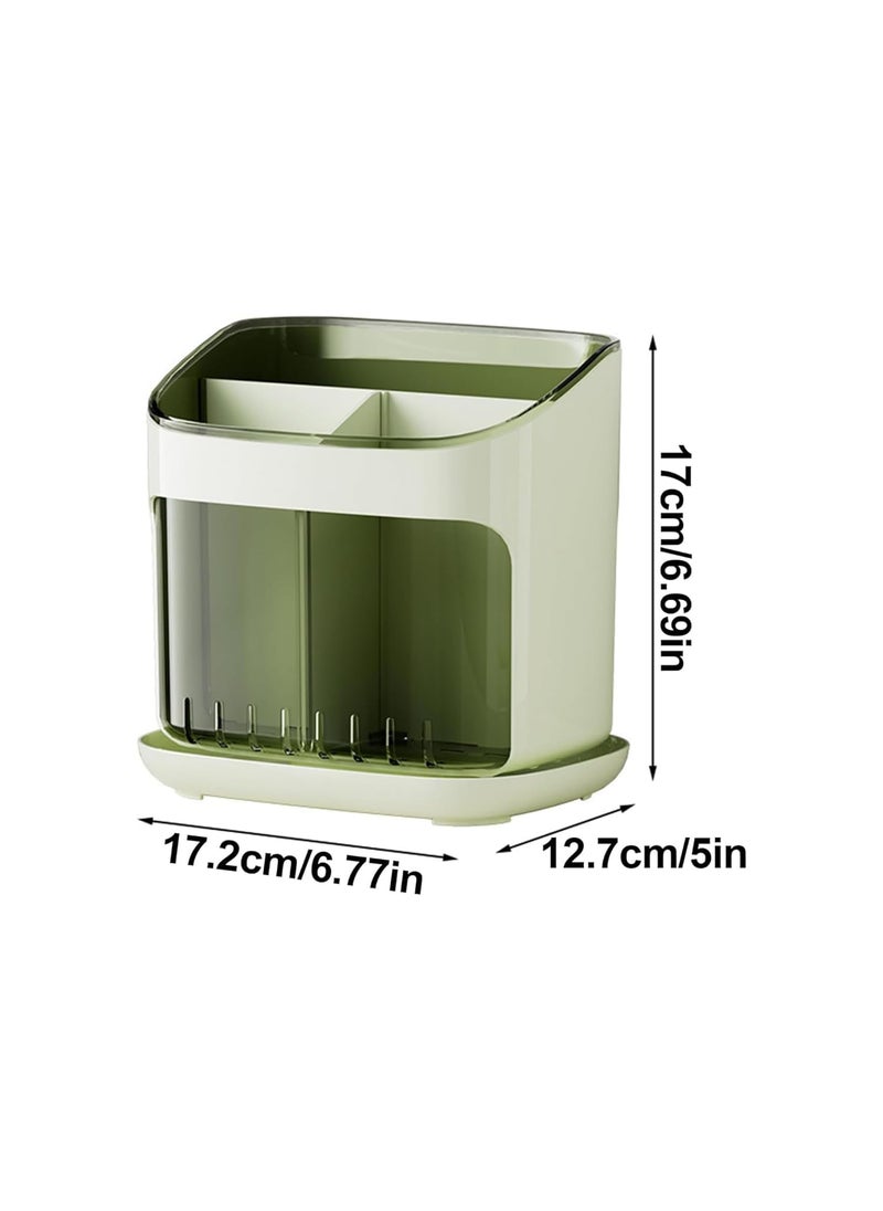 Seadra Seadra Chopsticks Drainer Chopsticks Drain Cage Kitchen Utensil Drainer Rack For Countertop Flatware Storage Rack Kitchen Organizer Chopsticks Spoons Forks And Knives Space Saving Storage Cage  - Image 2