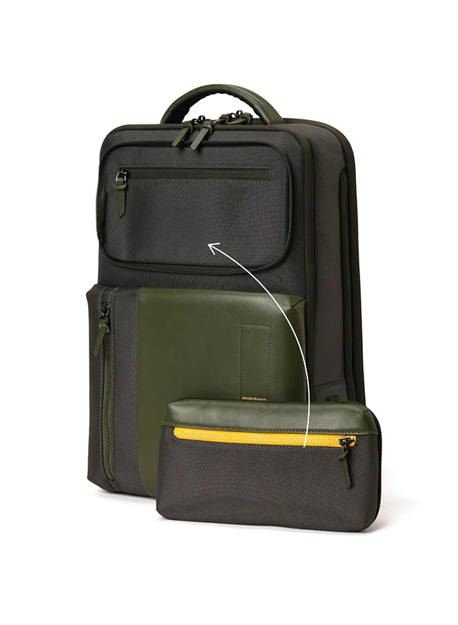 Mokobara The Overnighter Backpack 23L Premium Nylon 16" Unisex Multipurpose Laptop Backpack (Green)