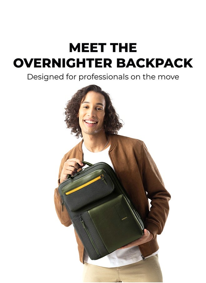 Mokobara MOKOBARA The Overnighter Backpack 23L Premium Nylon 16" Unisex Multipurpose Laptop Backpack (Green)  - Image 2
