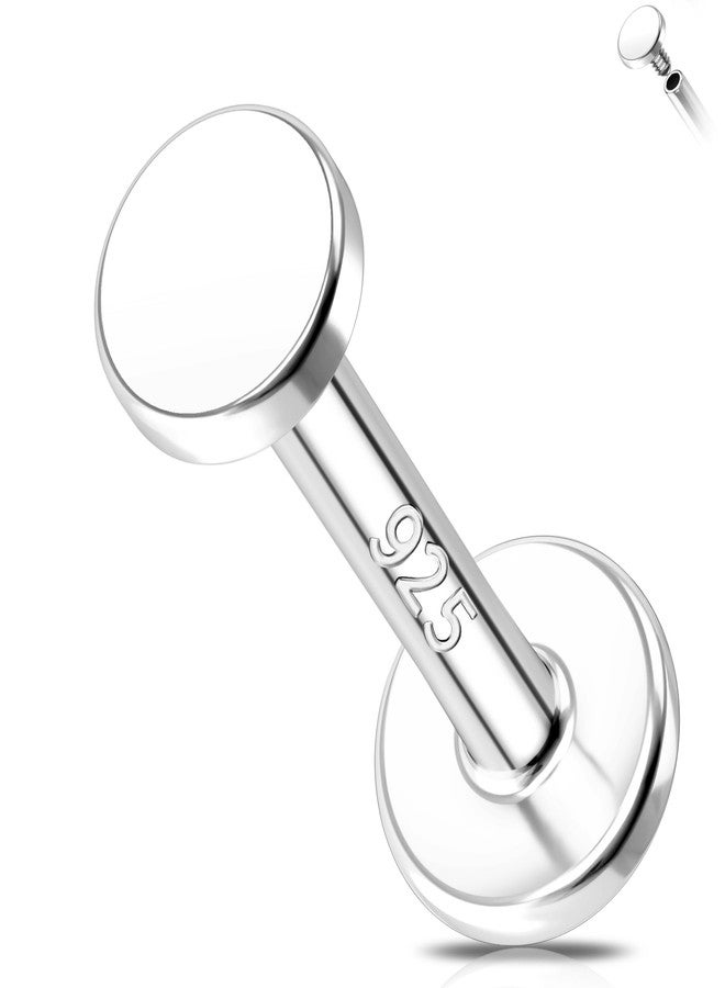 Melighting 16G Helix Earring Sterling Sliver 925 Cartilage Earring Internally Threaded Tragus Earring Flat Back Earring 6 mm Helix Piercing 3 mm - Image 1