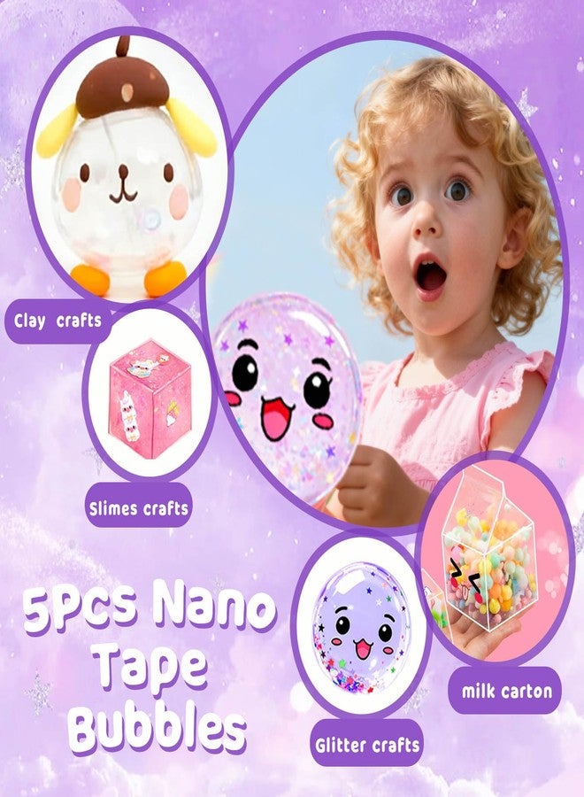 ZiZa Nano Tape Bubble Kit for Kids, Squishy Maker Making Kit, Birthday Gifts for 4 5 6 7 8 9 Year Old Girls Girl, Kids Toys for Girls 4-6 6-8 8-10 10-12, Arts and Crafts for Kids Ages 4-8 - Image 4