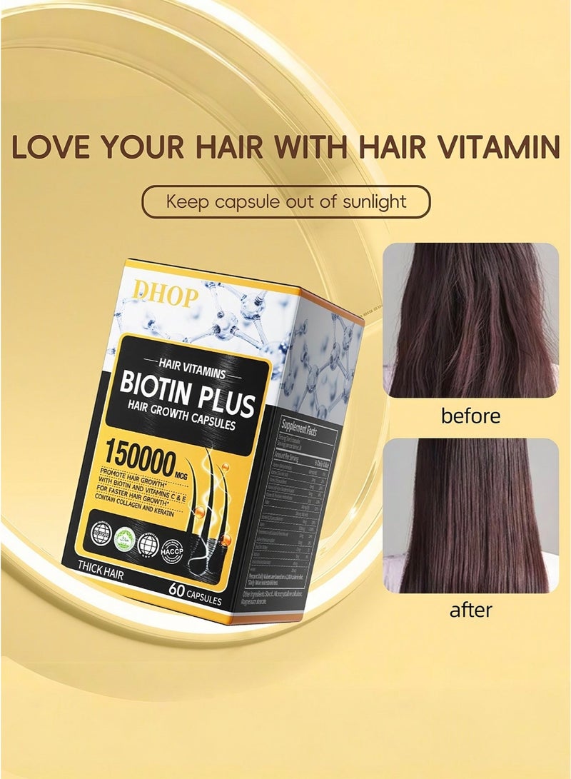DHOP Hair Vitamins Biotin Plushair Growth Capsules - Image 3