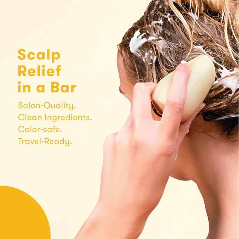 HIBAR - Soothe Shampoo Bar - For Dry, Itchy, Flaky Scalps - Improves Scalp Health - With Willow Bark Extract & Salicylic Acid - Plastic-Free - Soap, Paraben & Sulfate-Free - Color Safe - 1 Solid Bar - Image 4