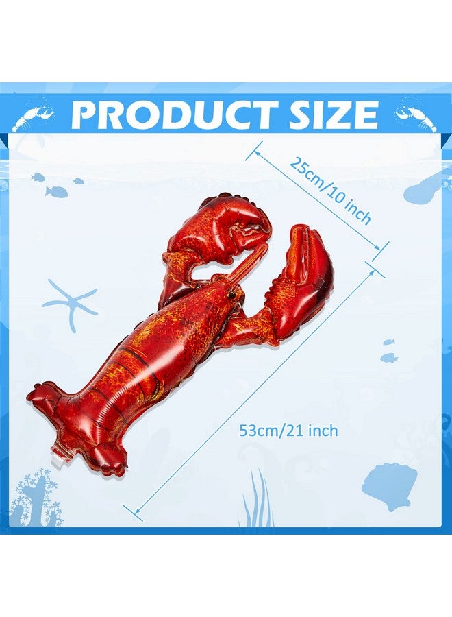 Sosation 6 Pieces Lobster Balloons Crawfish Balloons Simulation Sea Animal Balloons Giant Lobster Aluminum Foil Balloons For Kids' Birthday Party Baby Shower Home Office Party Favors Supplies - Image 3