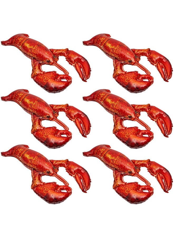Sosation 6 Pieces Lobster Balloons Crawfish Balloons Simulation Sea Animal Balloons Giant Lobster Aluminum Foil Balloons For Kids' Birthday Party Baby Shower Home Office Party Favors Supplies - Image 2