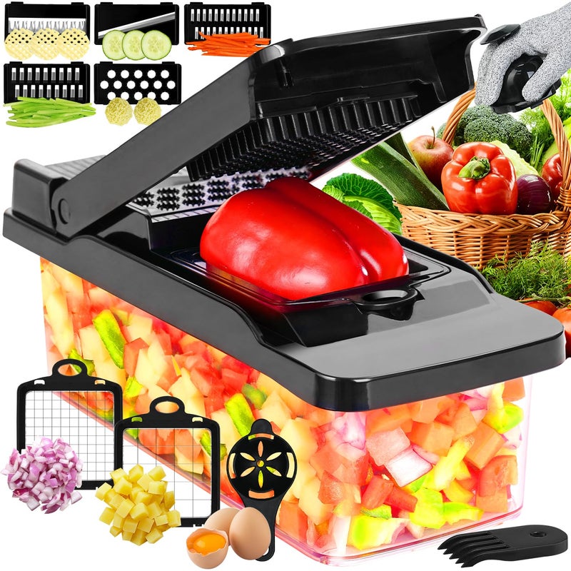 Vegetable Chopper Pro Onion Chopper Kitchen Mandoline Food Chopper Multifunctional Kitchen Vegetable Slicer Dicer CutterMandoline Vegetable Slicer Salad ChopperCarrot and Garlic Chopper