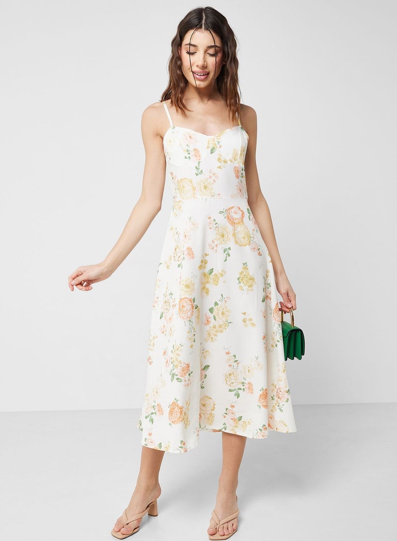جينجر فستان بطبعة زهور - Image 1