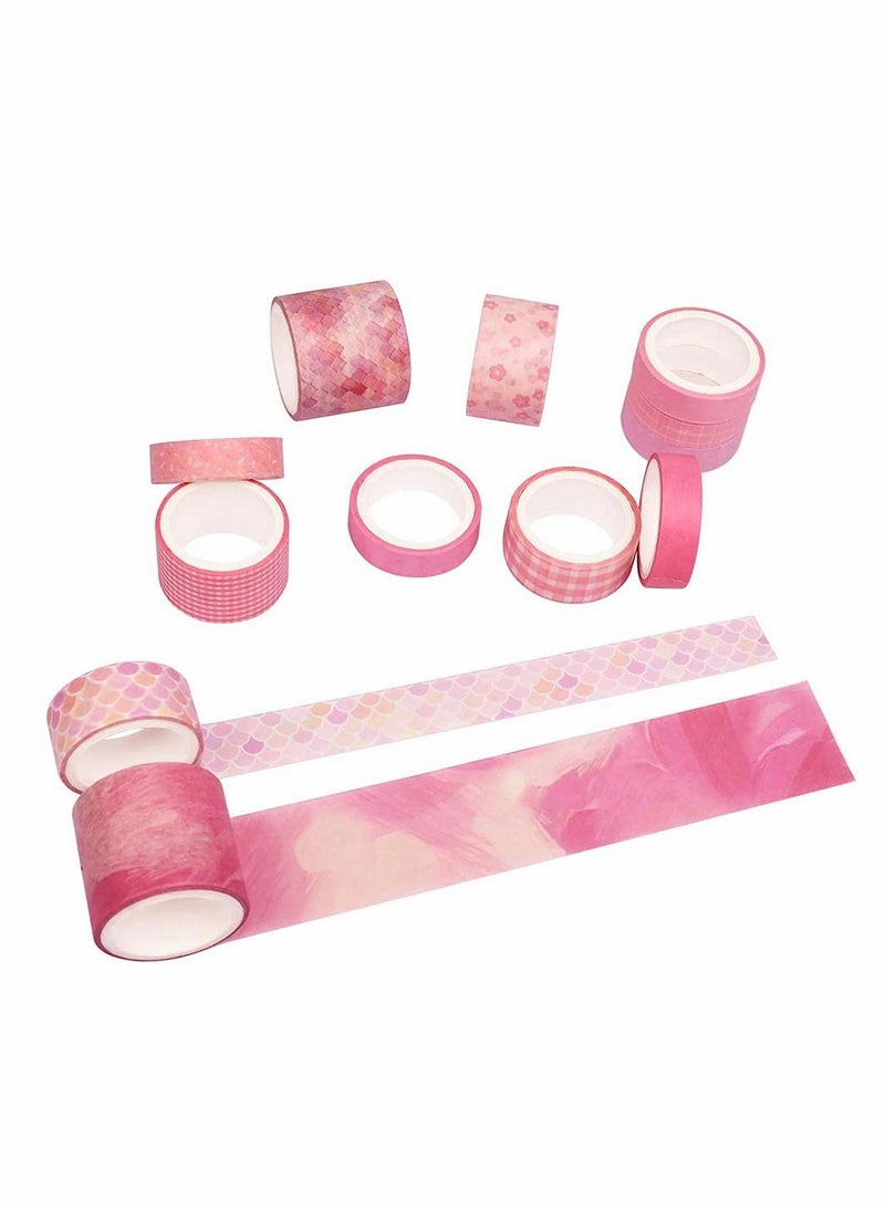 SYOSI - Washi Tape Set Washi Masking Adhesive Decorative Holiday Craft Tapes Decorative Plaid Pattern Craft Tapes for Scrapbooking Bullet Journals Planners Gift Wrapping DIY 12 Rolls - Image 1