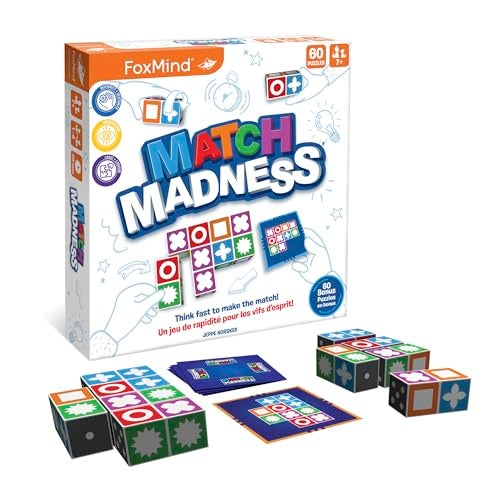FoxMind Match Madness Board Game Visual Recognition Matching Board Game Family Puzzle Game to Develop Kids Problem Solving Skills - Image 1