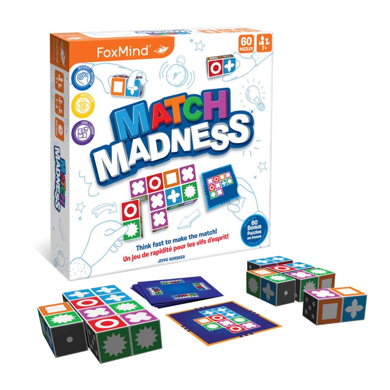 FoxMind Match Madness Board Game Visual Recognition Matching Board Game Family Puzzle Game to Develop Kids Problem Solving Skills - Image 2