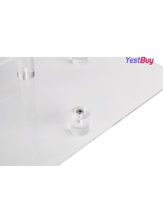 YestBuy 4 Tier Acrylic Cupcake Stand with Base, Cake Stand, Premium Cupcake Holder, Acrylic Cupcake Tower Display Cady Bar Party Décor - Display for Pastry (6" Between 2 Layers)… - Image 3