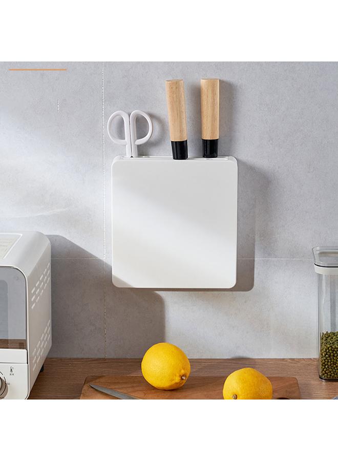 Wall Mounted Knives Holder PP Plastic Multiple Slots Knives Block Organizer Space Saving Kitchen Utensil Storage Rack - Image 3