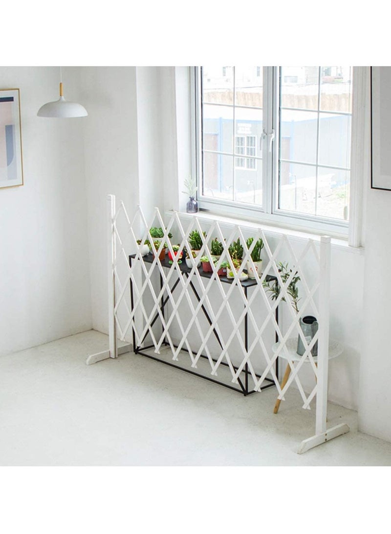 LINGWEI Adjustable Expandable Garden Fence Freestanding Trellis Fence Decorative Wooden Panels - Image 5