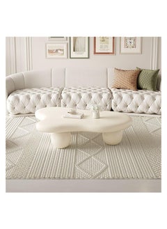 AWD Irregular Cloud Coffee Table Modern Center Table Tea Table in Free Cloud Shape with 3 Balls Legs Creamy Off-White High End Table for Living room Balcony Garden 120cm Width.  - Image 4