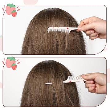 cobee 2 Pcs Rat Tail Combs Small Pink Comb With Parting Tip Plastic Portable Combs For Kids Toddler Comb Hairdressing Comb Set For Wet And Dry - Image 3
