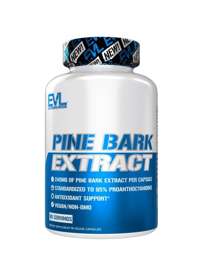 Evlution Nutrition Pine Bark Extract - Antioxidant Support - 240 mg Pine Bark Extract Per Capsule - 95% Proanthocyanidins - Vegan & Non-GMO - Dietary Supplement - 90 Servings - 90 Veggie Capsules - Image 1