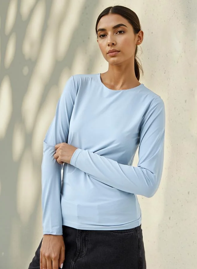 سبلاش فيڤ تي شيرت بياقة دائرية وأكمام طويلة