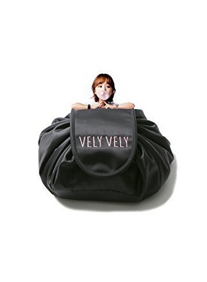ShopNGift VV Lazy Cosmetic Bag Magic Cosmetic Travel Pouch Black/Grey 1 Piece - Image 1