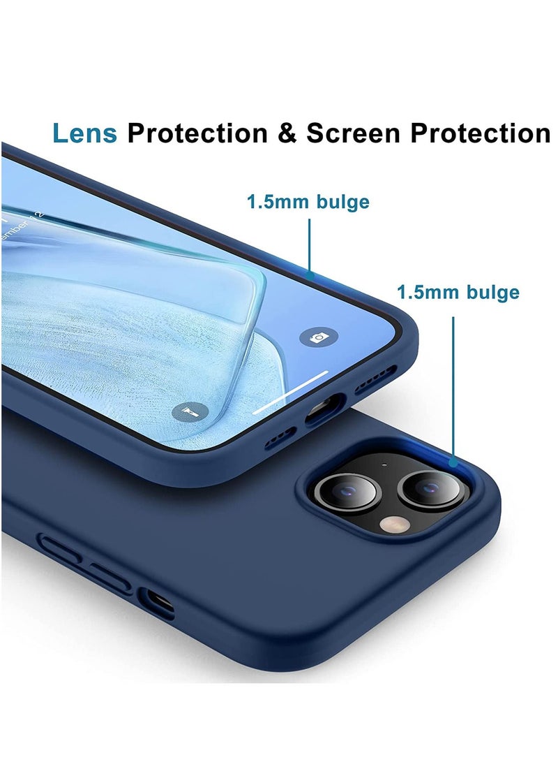 DUSALA iPhone 14 Plus Case, Magnetic Liquid Silicone Gel Rubber Bumper Cover with Soft Microfiber Cloth Lining Anti Scratch Soft Silky Touch Compatible with Mag Safe Compatible - Blue  - Image 3