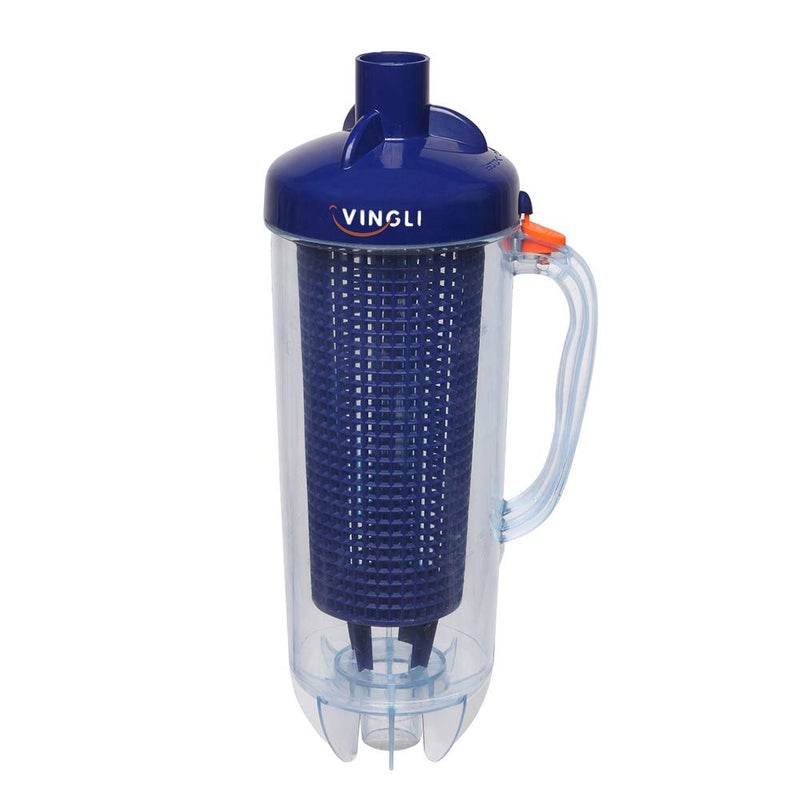 VINGLI Professional Leaf Trap Skim Leaves and Twigs Blue Leaf Canister with Plastic Mesh Basket Fits Automatic Pool Vacuum Cleaner - Image 1