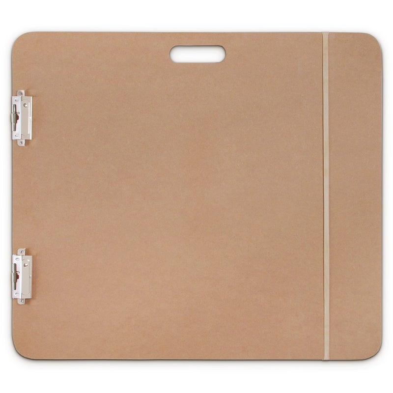 Saunders 05607 Recycled Hardboard Sketchboard - Brown, 23 in. x 26 in. Clipboard with Built-in Handle - Solid Drawing Board for Artists, Students, and Creatives - Image 1