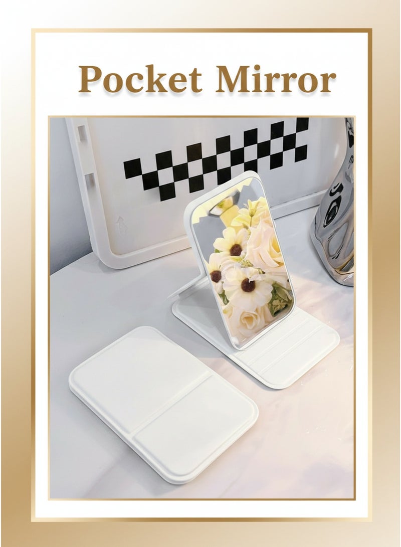 يوكانبي مرآة جيب محمولة قابلة للطي، مرآة مكياج مدمجة لتعديل الإطلالة بسرعة أثناء التنقل - Image 3