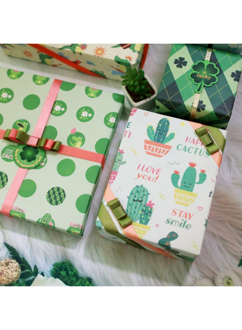saykfoe 5 Sheets Gift Wrapping Paper With Accessories, Holiday Gift Wrapping Paper, Birthday Gift Box Gift Wrapping DIY, Gift Wrapping Paper for Birthday, Holiday, Wedding, Party, Kids Gift Wrapping (70cmX50cm) - Image 3