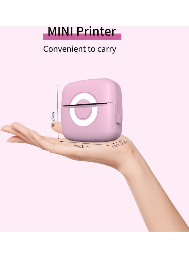 NIBEMINENT Mini Pocket Photo Printer Pink  - Image 5