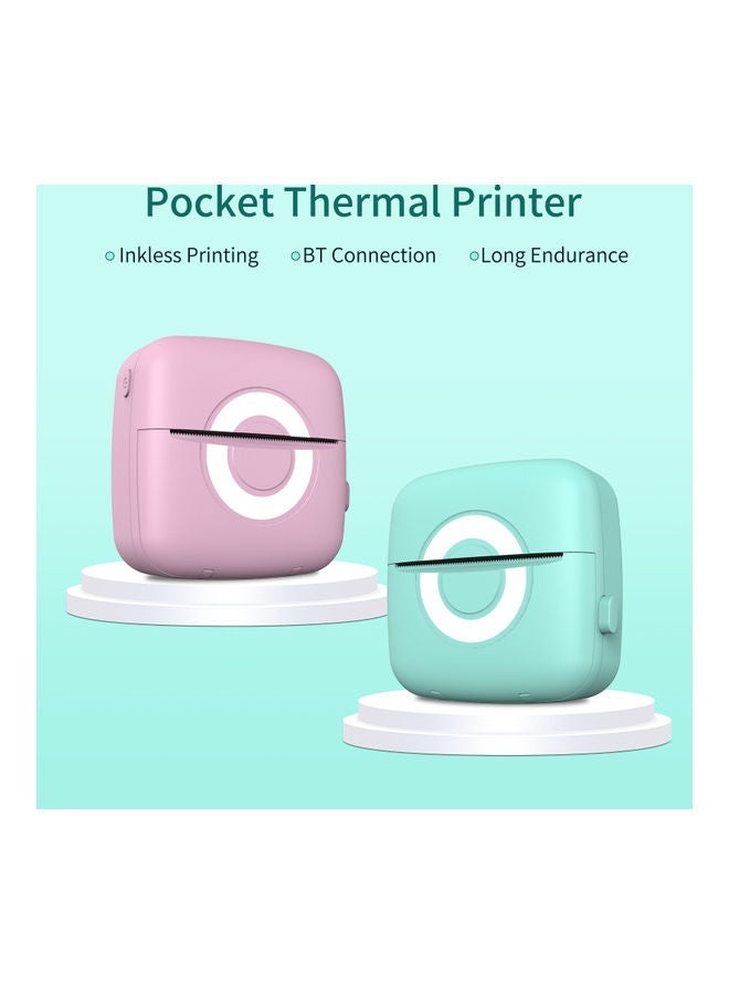 NIBEMINENT Mini Pocket Photo Printer Pink  - Image 2