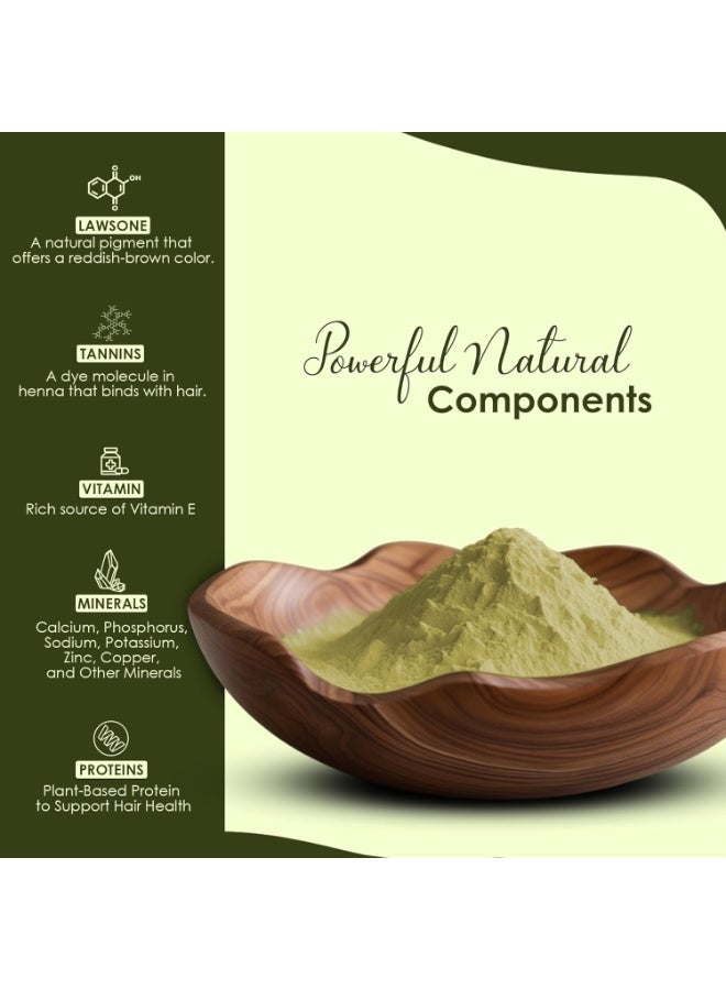 Mi Nature Pure Henna Mehndi Powder 454g (16oz) With Applicator | Naturally Plant-based sourced Henna for Hair Coloring & Care |Herbal Hair care | No added Preservatives - Image 4