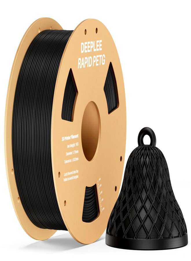 DEEPLEE Rapid PETG Filament 1.75mm, High Speed PETG 3D Printer Filament Up to 600 mm/s, Dimensional Accuracy +/- 0.02 mm, Fits for Most FDM 3D Printers, 1kg Black - Image 1