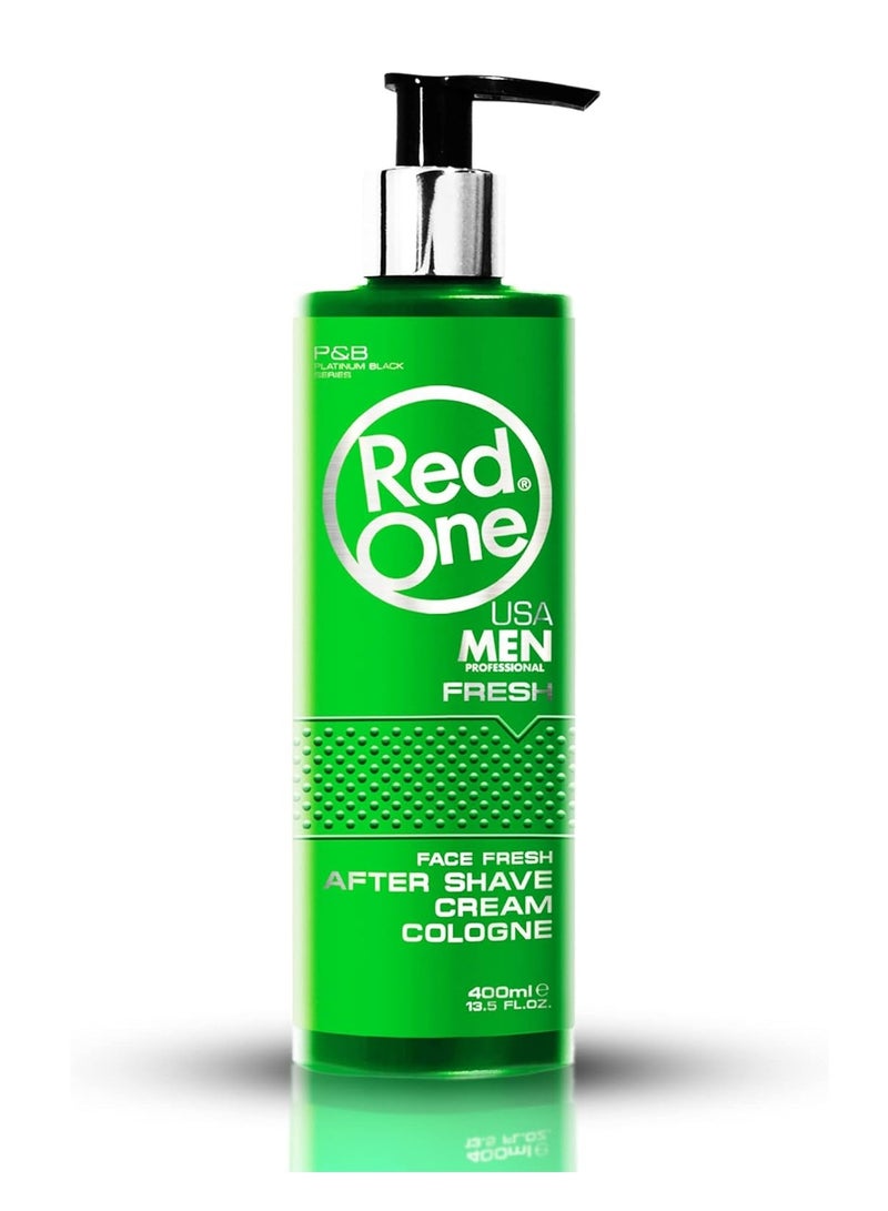 Redone Face Fresh After Shave Cream Cologne Clear – 400ml | Soothing Post-Shave Care | Long-Lasting Freshness - Image 1