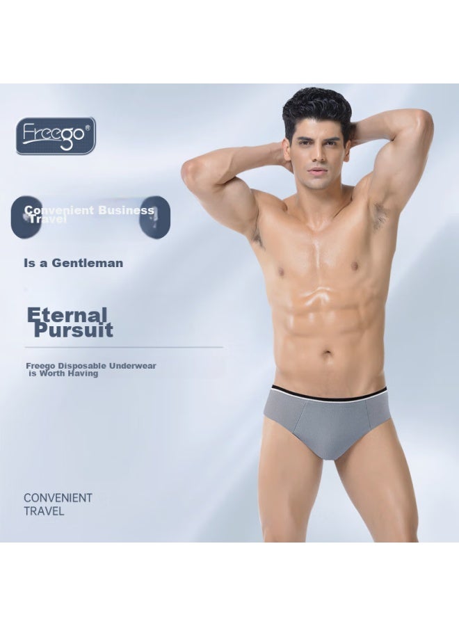 Free Go Freego Pure Cotton Disposable Underwear, 100% Cotton No-wash 5 Individually Packaged, For Travel Business Trips And Vacations, Men's White XL - Image 3