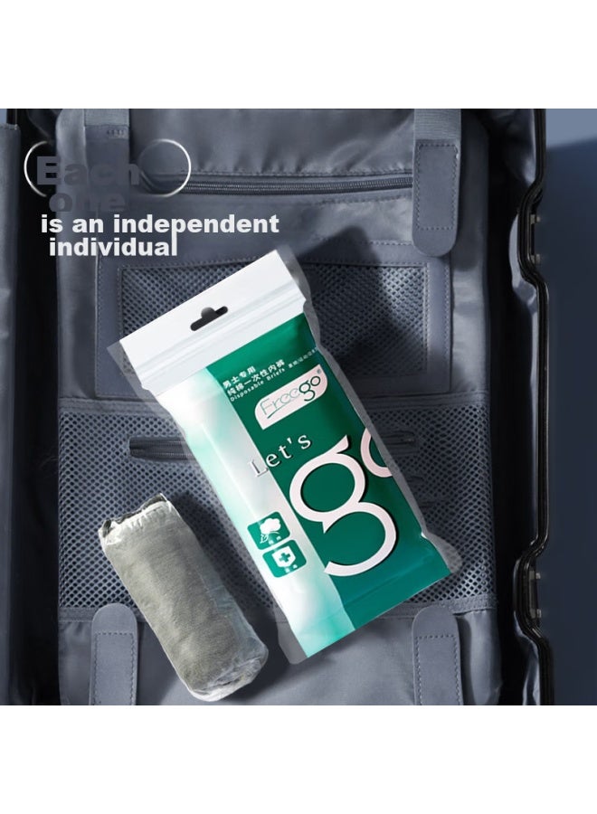 Free Go Freego Pure Cotton Disposable Underwear, 100% Cotton No-wash 5 Individually Packaged, For Travel Business Trips And Vacations, Men's White XL - Image 5