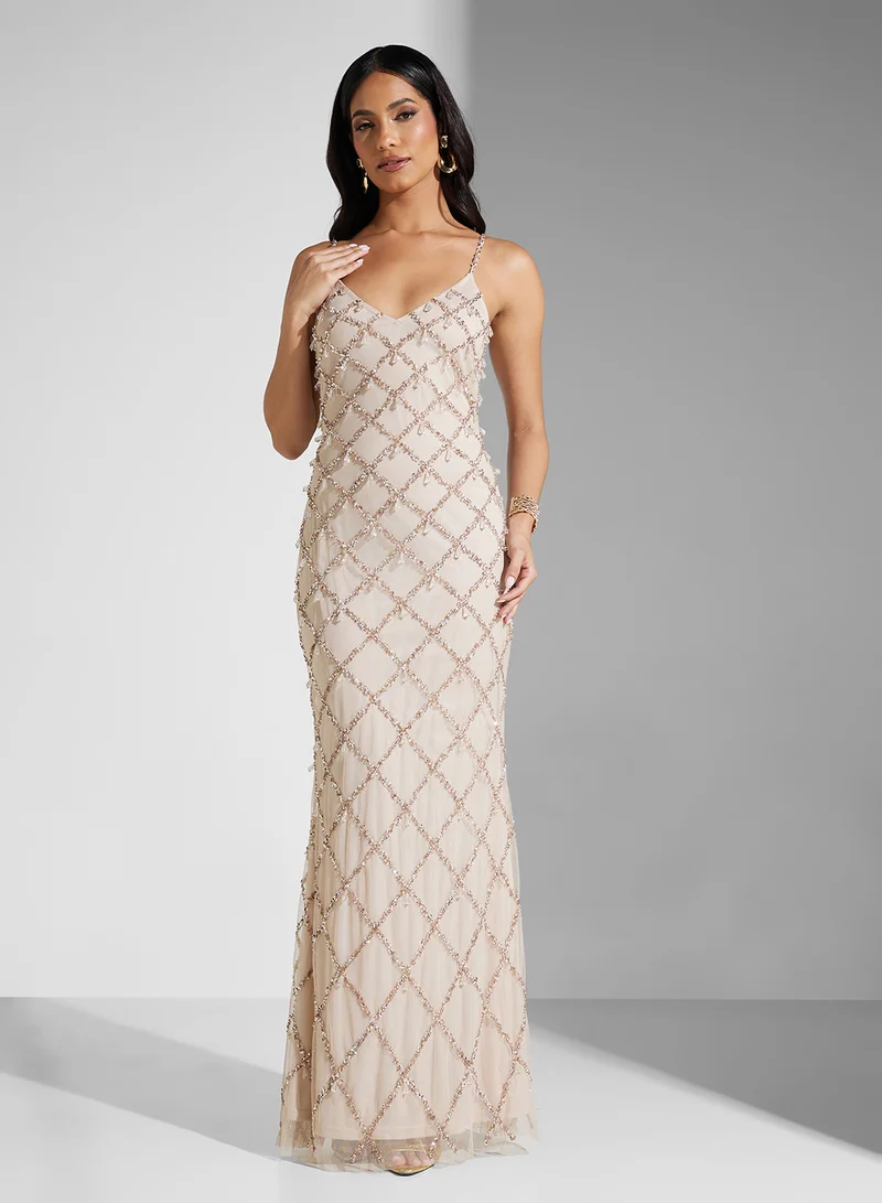 Namshi x Beaded Evening Dress
