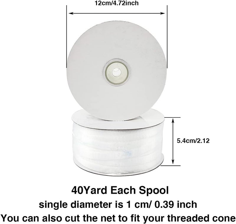 wennuo 40Yards 1cm Wide Thread Net Spool Saver for Different Sizes of Embroidery Sewing Quilting and Serger Thread Spools/Cones (40Yards) - Image 4